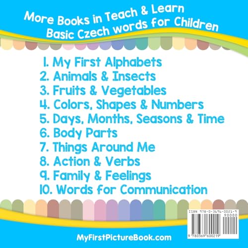 My First Czech Alphabets Picture Book with English Translations: Bilingual Early Learning & Easy Teaching Czech Books for Kids (Teach & Learn Basic Czech words for Children)