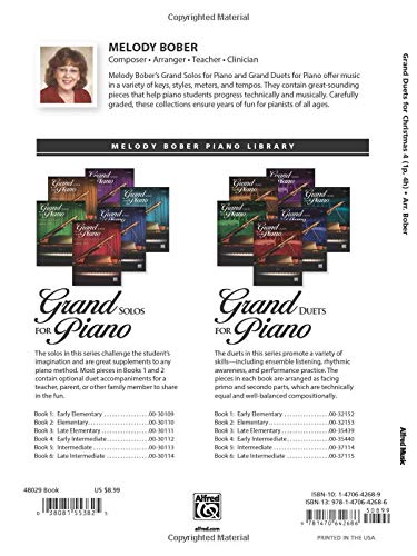 Grand Duets for Christmas, Bk 4: 8 Early Intermediate Arrangements for One Piano, Four Hands (Grand Duets for Piano, Bk 4)