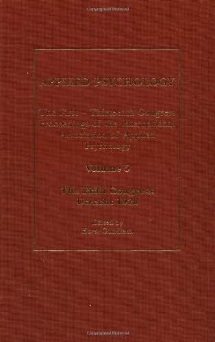 Applied Psychology V 5 (Applied Psychology, 5)