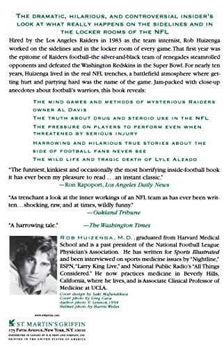 Youre Okay, Its Just a Bruise: A Doctors Sideline Secrets About Pro Footballs Most Outrageous Team — back cover