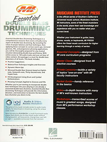 Essential Double Bass Drumming Techniques: Master Class Series Includes Audio and Video Access!
