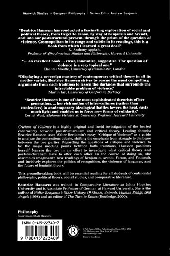 Critique of Violence (Warwick Studies in European Philosophy)
