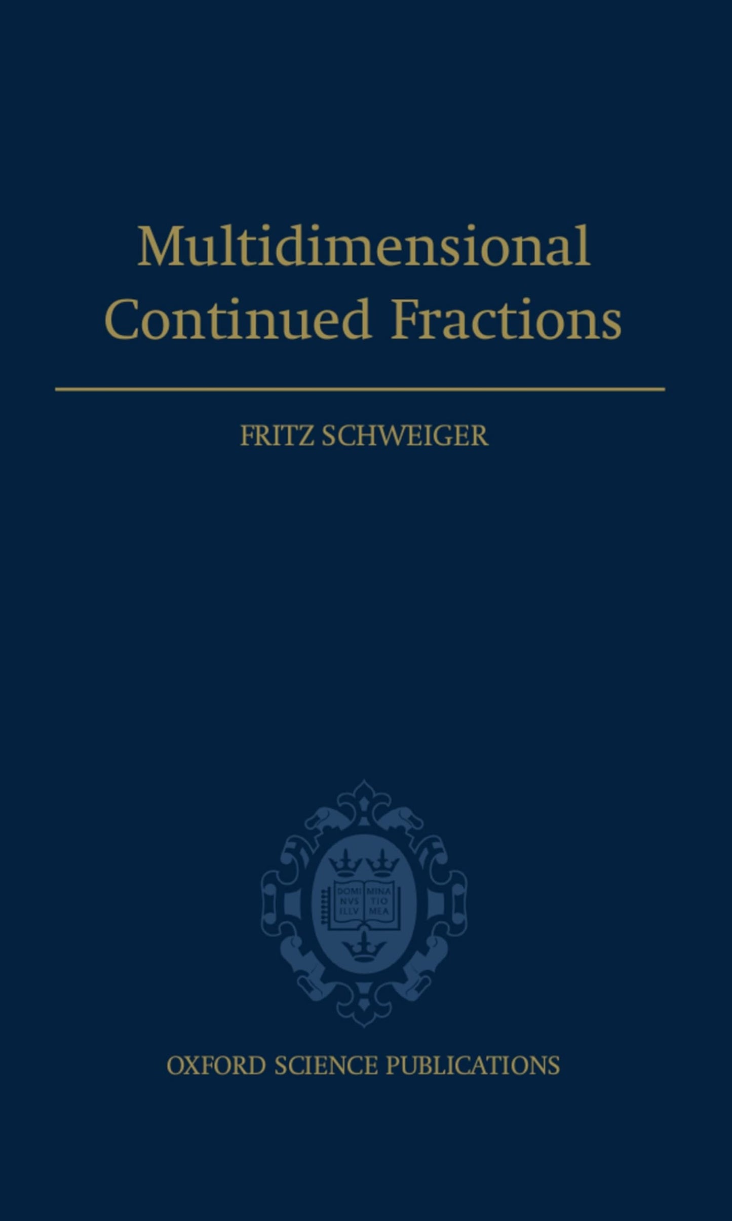Multidimensional Continued Fractions
