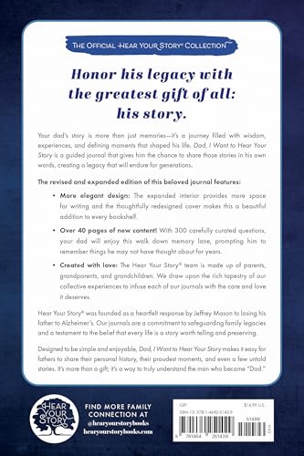 Dad, I Want to Hear Your Story (Expanded Edition): A Father's Guided Journal to Share His Life & His Love (Hear Your Story Books)