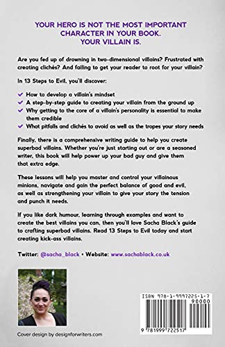 13 Steps to Evil: How to Craft Superbad Villains (Better Writers Series)
