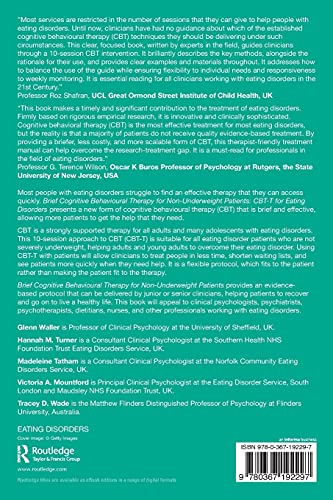 Brief Cognitive Behavioural Therapy for Non-Underweight Patients: CBT-T for Eating Disorders