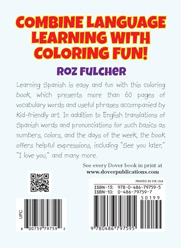 Color & Learn Easy Spanish Phrases for Kids (Dover Little Activity Books: Language)