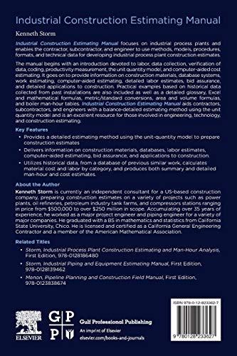 Industrial Construction Estimating Manual