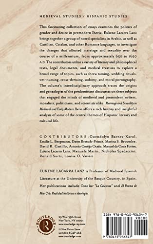 Marriage and Sexuality in Medieval and Early Modern Iberia (Hispanic Issues)