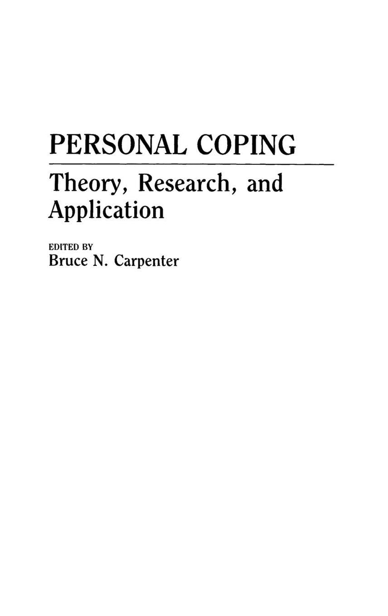 Personal Coping: Theory, Research, and Application