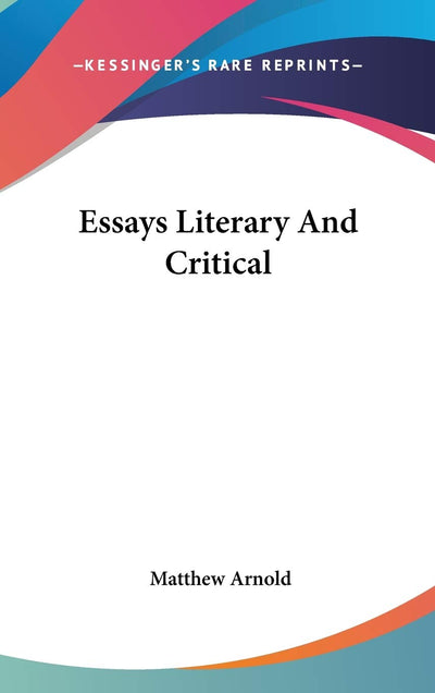 Essays Literary And Critical