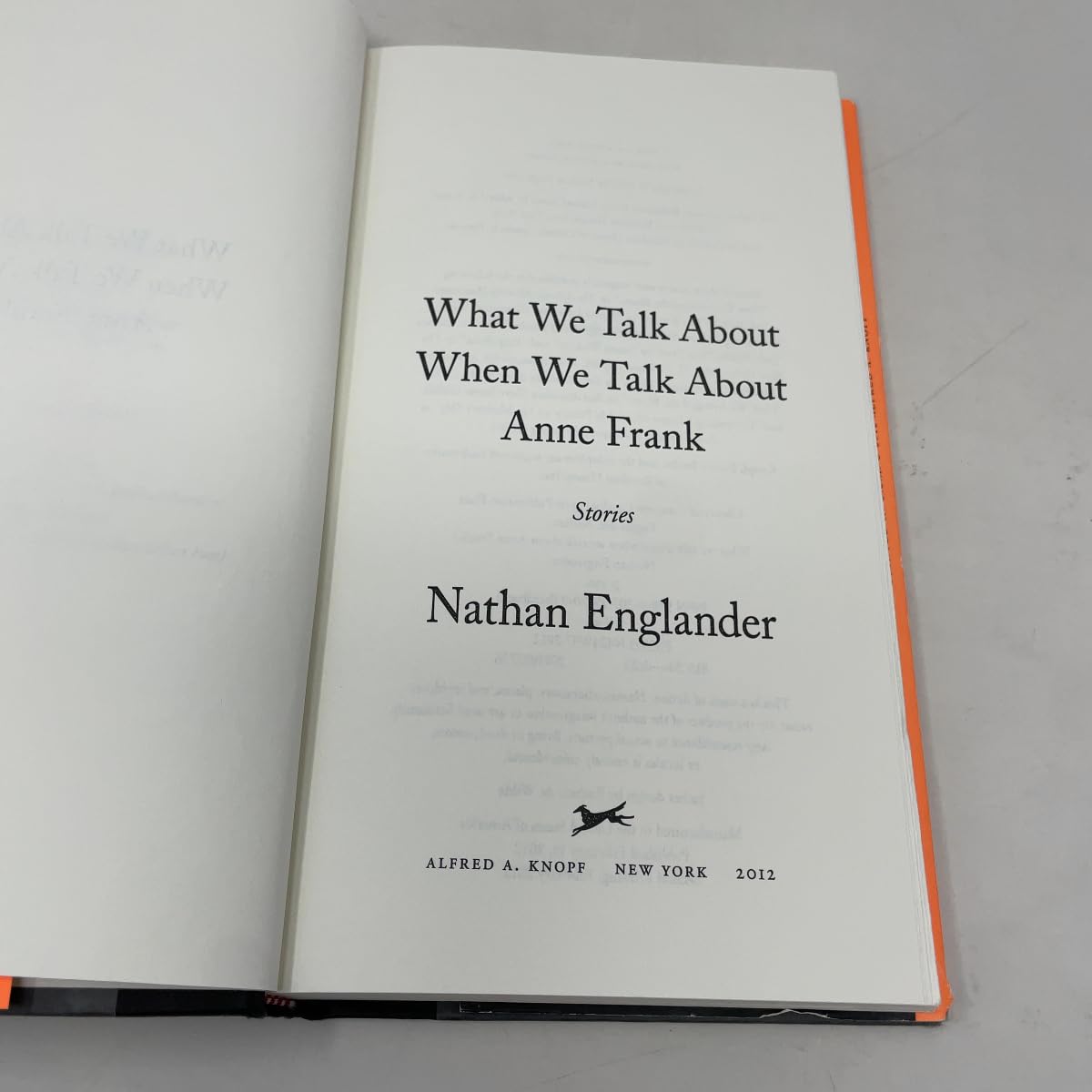 What We Talk About When We Talk About Anne Frank: Stories