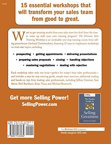 The Ultimate Sales Training Workshop: A Hands-On Guide for Managers (SellingPower Library)
