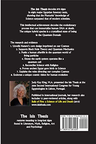 The Isis Thesis: a study decoding 870 Ancient Egyptian Signs — back cover