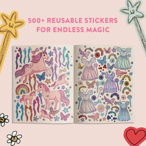 My Fancy Sticker Storybook: Fairies and Unicorns: 500+ Reusable Dress-up Sticker Book for Kids (Sticker Activity Book Series)