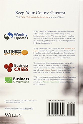 Judgment in Managerial Decision Making