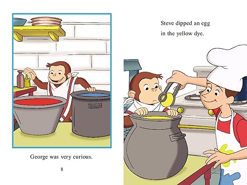 Curious George Colors Eggs: A Colorful Easter Adventure with Everyone's Favorite Curious Monkey (I Can Read Level 2)