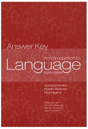 Introduction to Language - Answer Key
