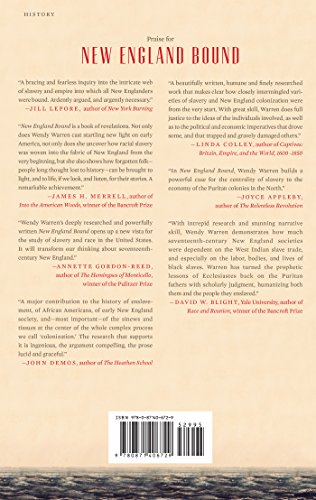 New England Bound: Slavery and Colonization in Early America — back cover