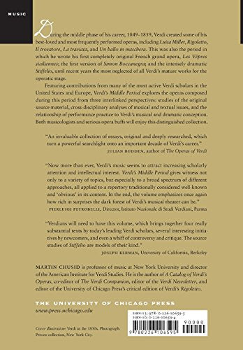 Verdi's Middle Period: Source Studies, Analysis, and Performance Practice
