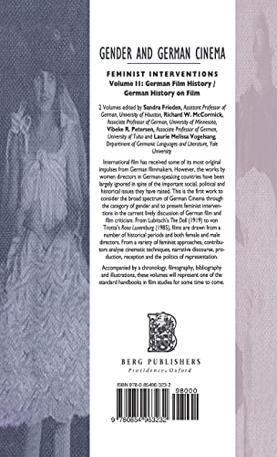 Gender and German Cinema - Volume II: Feminist Interventions (Gender & German Cinema)