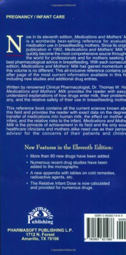 Medications and Mothers' Milk: A Manual of Lactational Pharmacology