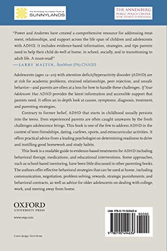 If Your Adolescent Has ADHD: An Essential Resource for Parents (Adolescent Mental Health Initiative)