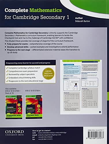 Complete Mathematics for Cambridge Secondary 1 Student Book 2: For Cambridge Checkpoint and beyond (Cambridge Checkpoint and Beyond, 2)