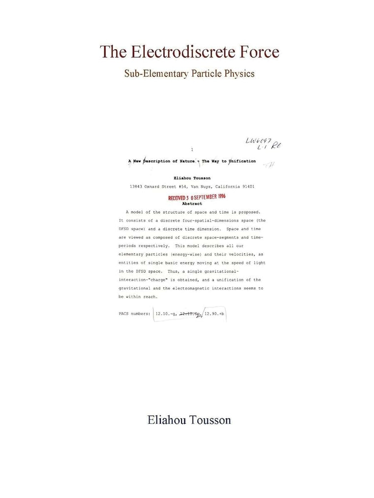 The Electrodiscrete Force (Sub-Elementary Particle Physics)