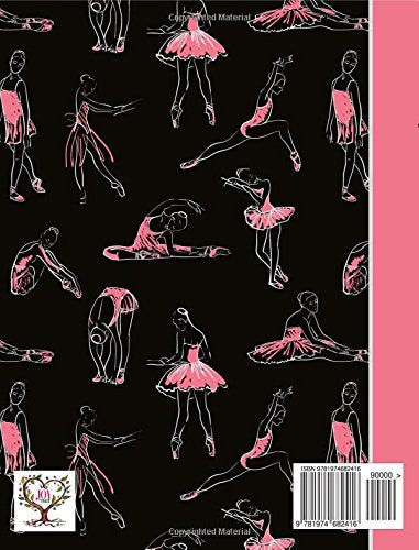 Composition Notebook: Dance Ballet Black and Pink College Ruled Lined Pages Book (7.44 x 9.69)