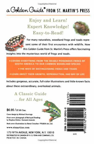 Frogs and Toads (A Golden Guide from St. Martin's Press) — back cover