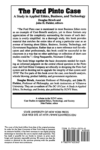 The Ford Pinto Case (Suny Series, Case Studies in Applied Ethics, Technology, & Society) (Sun Series, Case Studies in Applied Ethics, Technology, and Society)