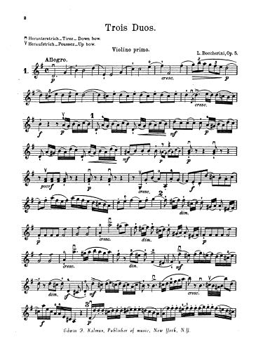 Three Duets, Op. 5 (Kalmus Edition)