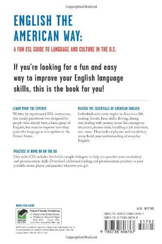 English the American Way: A Fun ESL Guide to Language & Culture in the U.S. w/Audio CD & MP3 (English as a Second Language Series) — back cover