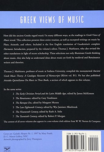 Strunk's Source Readings in Music History: Greek Views of Music