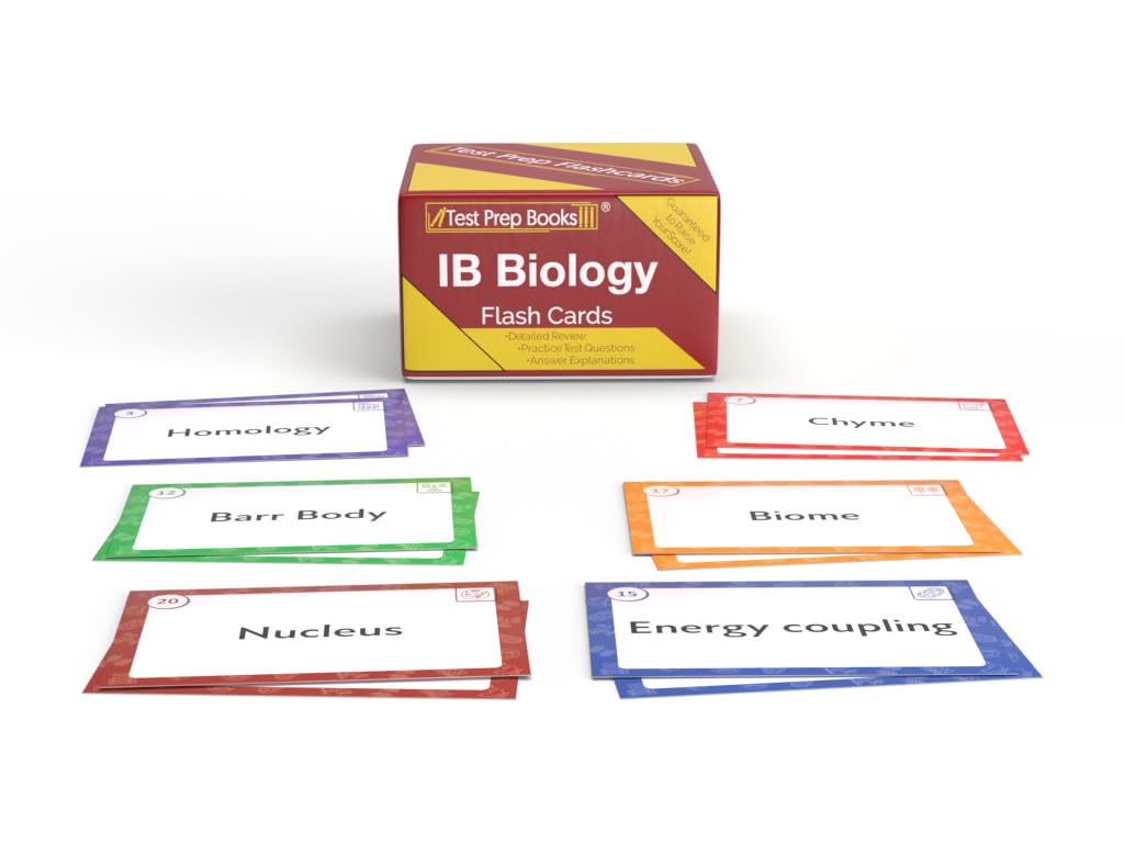 IB Biology Study Cards 2025-2026: IB Biology Exam Prep and Practice Test Questions [Full Color Cards]