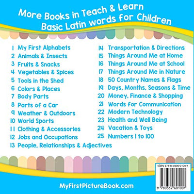 My First Latin Alphabets Picture Book with English Translations: Bilingual Early Learning & Easy Teaching Latin Books for Kids (Teach & Learn Basic Latin words for Children)