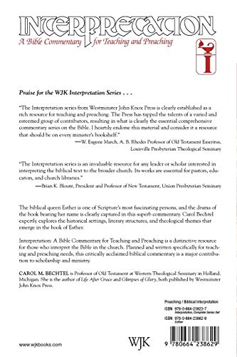 Esther: Interpretation: A Bible Commentary for Teaching and Preaching — back cover
