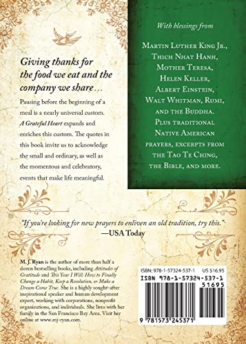 A Grateful Heart: Daily Blessings for the Evening Meals from Buddha to The Beatles (Prayers, Poems, Gratitude, Affirmations,Thanks)