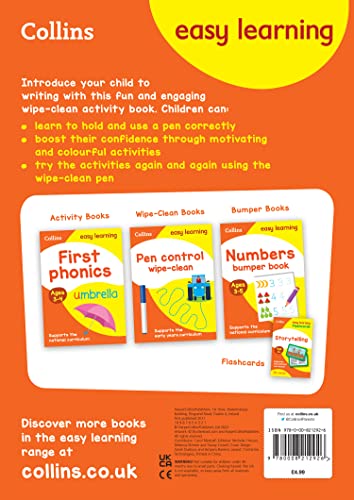 Lower Case Letters: Wipe-Clean Activity Book (Collins Easy Learning Preschool)