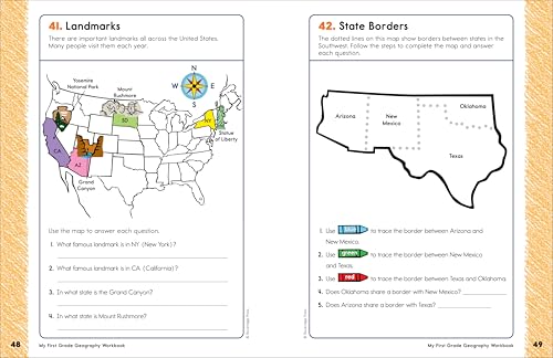 My First Grade Geography Workbook: 101 Games & Activities To Support First Grade Geography Skills