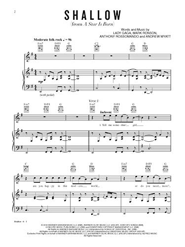 Shallow: from A Star Is Born, Sheet (Original Sheet Music Edition)