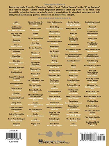Guitar World's 100 Greatest Guitar Solos of All Time  Note-f
