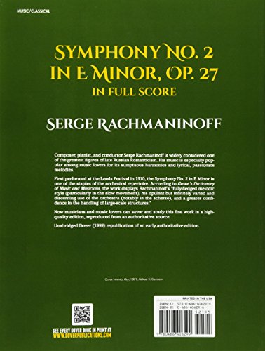 Symphony No. 2 In E Minor, Op. 27, in Full Score (Dover Orch