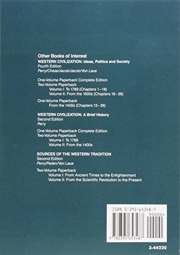 An Intellectual History of Modern Europe by Perry, Marvin