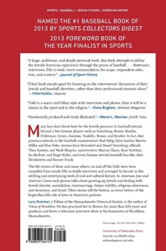 American Jews and America's Game: Voices of a Growing Legacy in Baseball