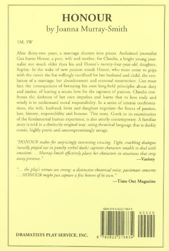 Honour - Acting Edition — back cover