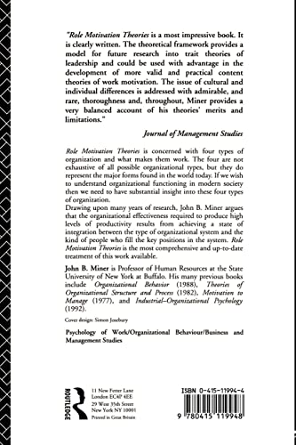 Role Motivation Theories (People and Organizations)