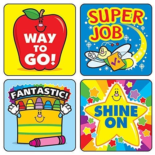 Carson Dellosa Winning Words Motivational Sticker Sheet Set, 216 Stickers - 24 Sheets of 9 Stickers for Homework, Tests, Assignments, and Rewards, Great Motivational Aid for Classroom or Homeschool
