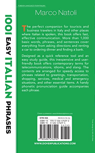 1001 Easy Italian Phrases (Dover Language Guides Italian)